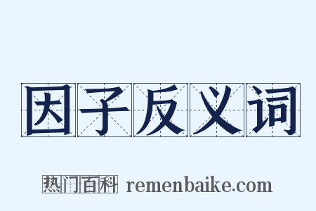 因子反义词是什么意思的图片
